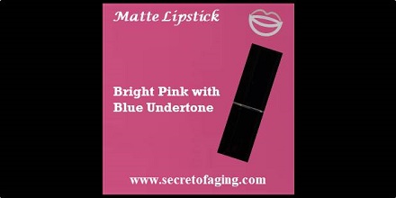 Bright Pink with Blue Undertone Matte Lipstick Backstage by Secret of Aging