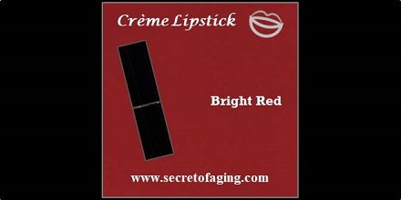 Bright Red Creme Lipstick Red Alert by Secret of Aging