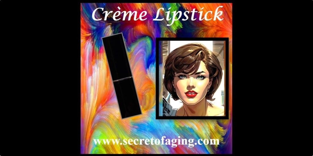 Creme Lipstick Cartoon Art by Secret of Aging