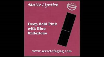 Deep Bold Pink with Blue Undertone Matte Lipstick Shopaholic by Secret of Aging
