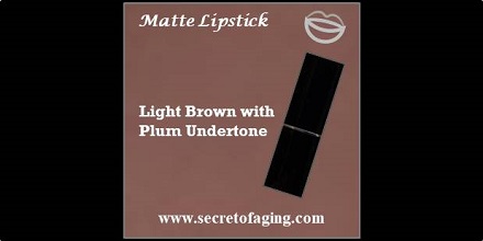 Light Brown with Plum Undertone Matte Lipstick Loco Coco by Secret of Aging