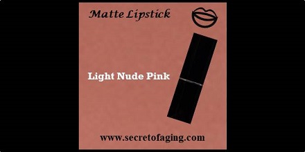 Light Nude Pink Matte Lipstick First Love by Secret of Aging