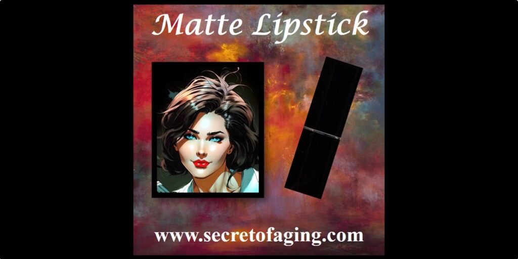 Matte Lipstick Cartoon Art by Secret of Aging