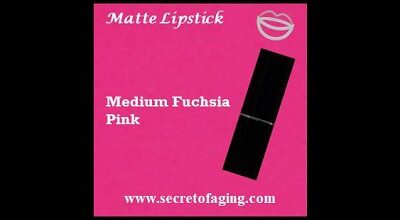 Medium Fuchsia Pink Matte Lipstick Begonia by Secret of Aging