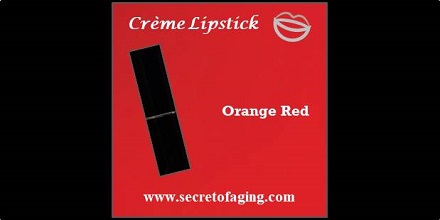 Orange Red Creme Lipstick Sassy by Secret of Aging