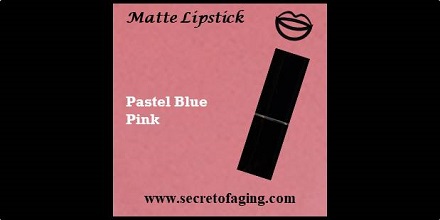 Pastel Blue Pink Matte Lipstick Cloud Nine by Secret of Aging