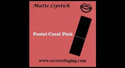 Pastel Coral Pink Matte Lipstick Shortcake by Secret of Aging