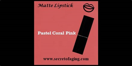 Pastel Coral Pink Matte Lipstick Shortcake by Secret of Aging