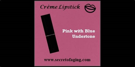 Pink with Blue Undertone Creme Lipstick Flirtini by Secret of Aging