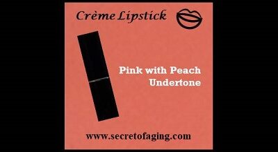 Pink with Peach Undertone Creme Lipstick Romance by Secret of Aging