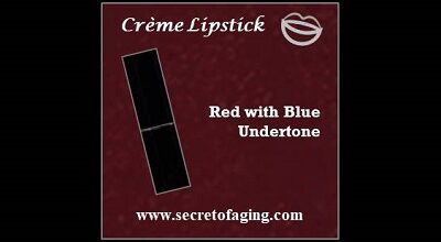 Red with Blue Undertone Creme Lipstick Cranberry by Secret of Aging