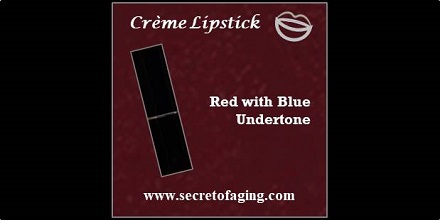 Red with Blue Undertone Creme Lipstick Cranberry by Secret of Aging