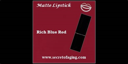 Rich Blue Red Matte Lipstick Speak Up by Secret of Aging