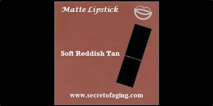 Soft Reddish Tan Matte Lipstick Redwood by Secret of Aging