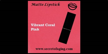 Vibrant Coral Pink Matte Lipstick Cupcake by Secret of Aging