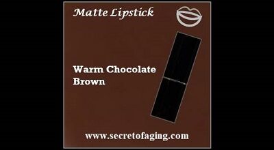 Warm Chocolate Brown Matte Lipstick Landslide by Secret of Aging