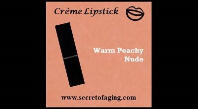 Warm Peachy Nude Creme Lipstick Naked by Secret of Aging