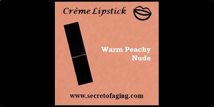 Warm Peachy Nude Creme Lipstick Naked by Secret of Aging