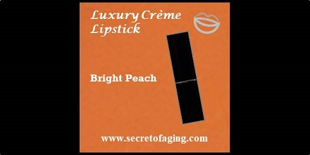 Bright Peach Luxury Crème Lipstick Creamsicle by Secret of Aging