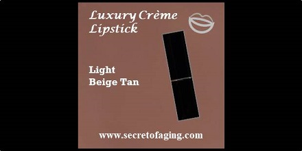 Light Beige Tan Luxury Crème Lipstick Mother Nature by Secret of Aging