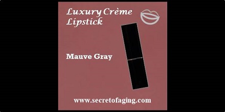 Mauve Gray Luxury Crème Lipstick Good Vibes by Secret of Aging