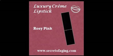 Rosy Pink Luxury Crème Lipstick Pom Pom by Secret of Aging