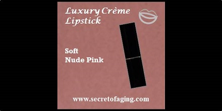 Soft Nude Pink Luxury Crème Lipstick Affair by Secret of Aging