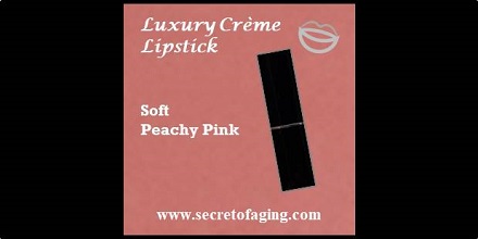 Soft Peachy Pink Luxury Crème Lipstick Newlywed by Secret of Aging