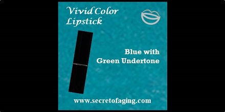 Blue Green Undertone Vivid Color Lipstick by Secret of Aging Blue Raspberry