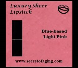 Blue-based Light Pink Luxury Sheer Lipstick by Secret of Aging Sweet Treat