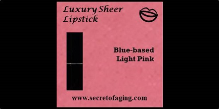 Blue-based Light Pink Luxury Sheer Lipstick by Secret of Aging Sweet Treat