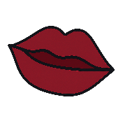 Bright Berry Red Lips