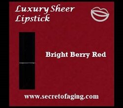 Bright Berry Red Luxury Sheer Lipstick by Secret of Aging Matador Red