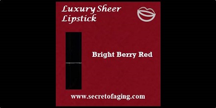 Bright Berry Red Luxury Sheer Lipstick by Secret of Aging Matador Red