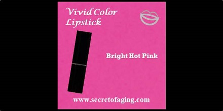 Bright Hot Pink Vivid Color Lipstick by Secret of Aging Cotton Candy