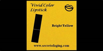 Bright Yellow Vivid Color Lipstick by Secret of Aging Lemon Drop