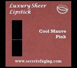 Cool Mauve Pink Luxury Sheer Lipstick by Secret of Aging Mauve-in On Up