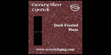 Dark Frosted Plum Luxury Sheer Lipstick by Secret of Aging Wild Plum