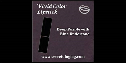 Deep Purple Blue Undertone Vivid Color Lipstick by Secret of Aging Blackberry