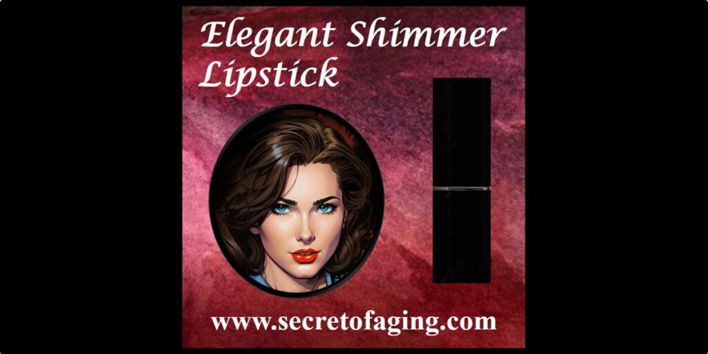 Elegant Shimmer Lipstick Cartoon Art by Secret of Aging