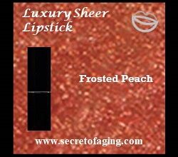 Frosted Peach Luxury Sheer Lipstick by Secret of Aging Solar