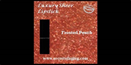 Frosted Peach Luxury Sheer Lipstick by Secret of Aging Solar