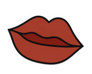 Frosted Red Orange Lips