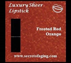 Frosted Red Orange Luxury Sheer Lipstick by Secret of Aging Mai Tai