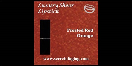 Frosted Red Orange Luxury Sheer Lipstick by Secret of Aging Mai Tai