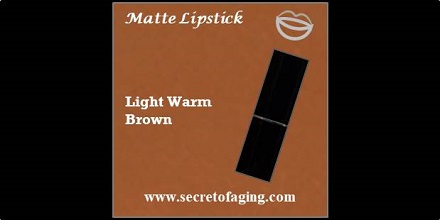 Light Warm Brown Matte Lipstick by Secret of Aging Cold Brew