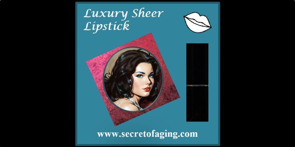 Luxury Sheer Lipstick Cartoon Art by Secret of Aging