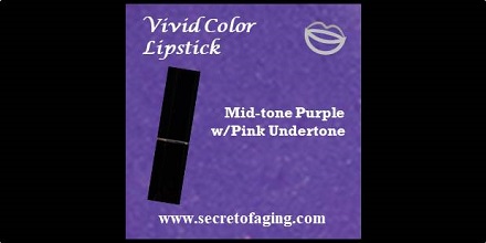 Mid-tone Purple Pink Undertone Vivid Color Lipstick by Secret of Aging Island Punch