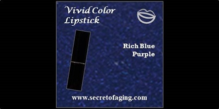 Rich Blue Purple Vivid Color Lipstick by Secret of Aging Sugar Plum