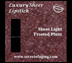 Sheer Light Frosted Plum Luxury Sheer Lipstick by Secret of Aging Wicked